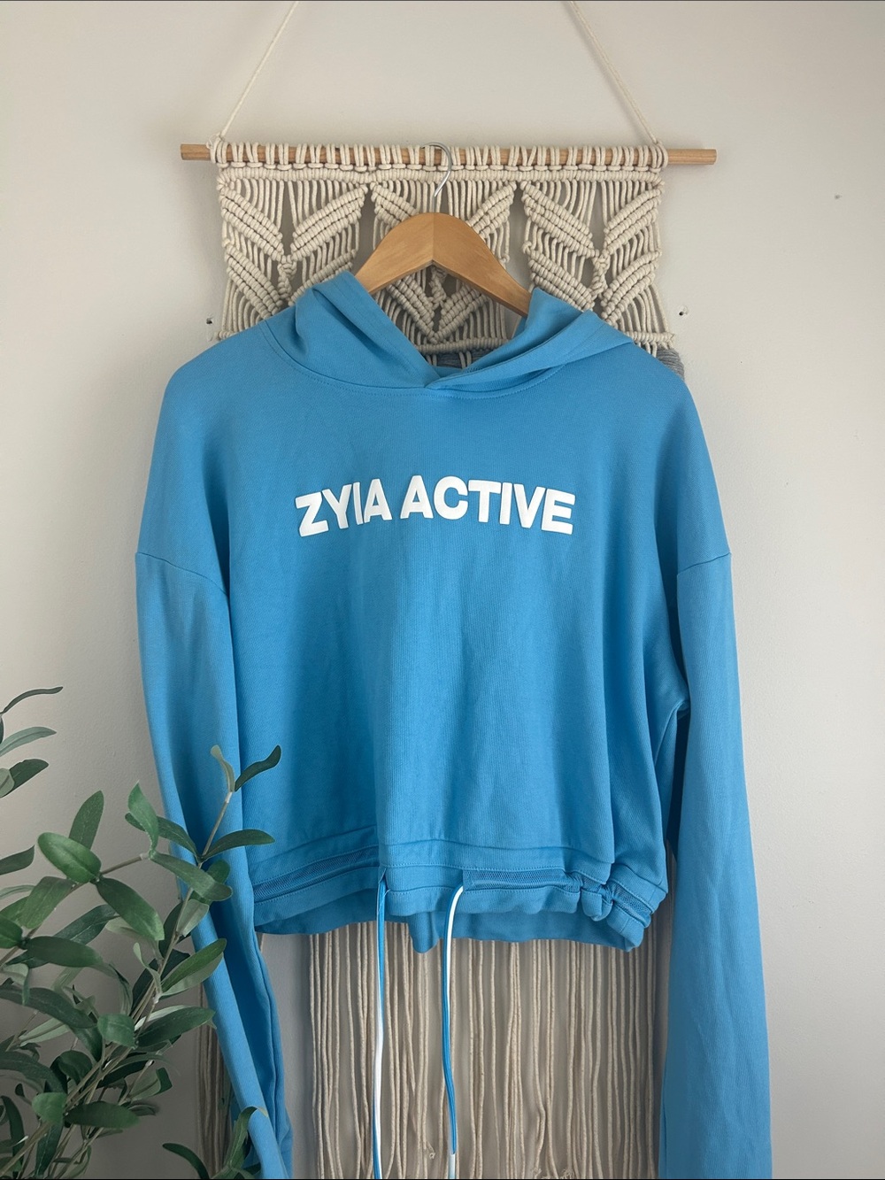 Zyia Active Blue Cropped Hoodie
